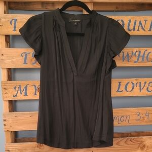 Banana Republic Black V-Neck Blouse